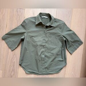 Zara shirt khaki size S